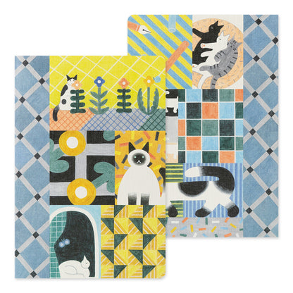 Midori Yuru Log Notebook - Cat