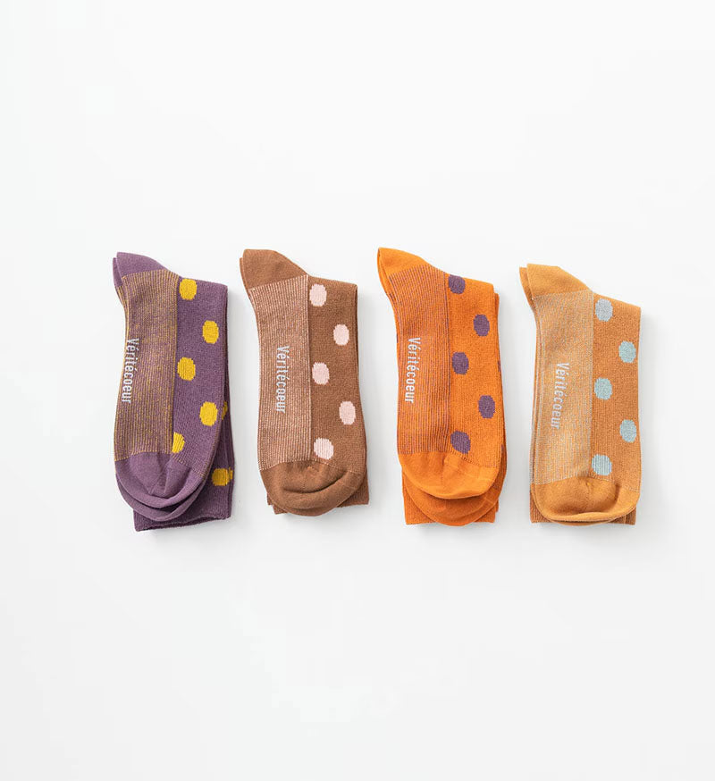 Vertitecoeur Polka Dot Socks - Blue Gray Dot