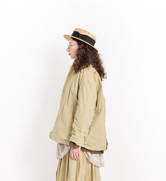 Veritecoeur Garment-dyed Shirt Jacket - Beige