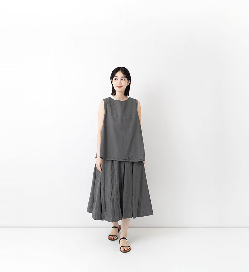 Veritecoeur Cotton Skirt - Gray