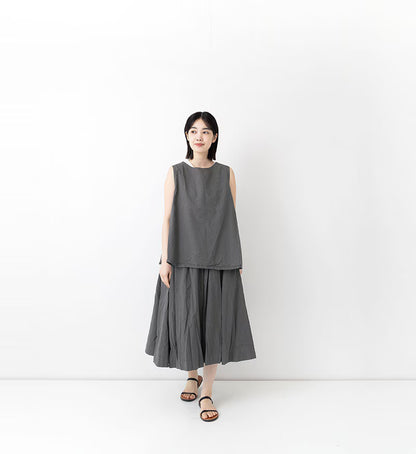 Veritecoeur Cotton Skirt - Gray