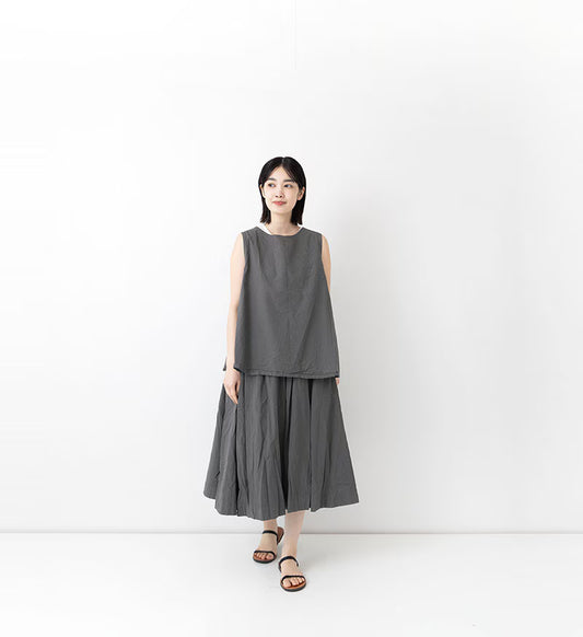 Veritecoeur Cotton Skirt - Gray