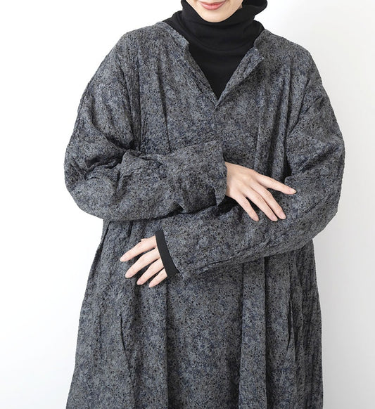 [30% off] Veritecoeur Liberty Print Dress - Grey Print (VC-2642)