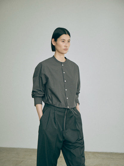 Nicholson & Nicholson Pearl Washed Cotton Blouse - Black Check