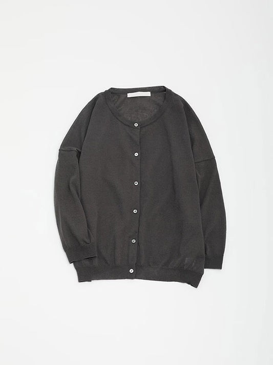 evam eva Cotton Cardigan - Blue Gray