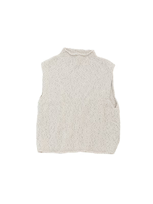 evam eva Cotton Slub Vest - Ecru