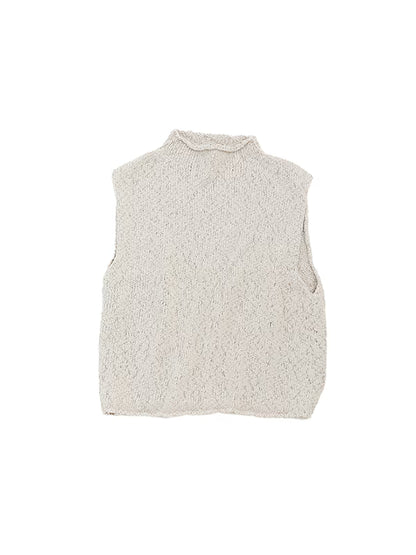 evam eva Cotton Slub Vest - Ecru