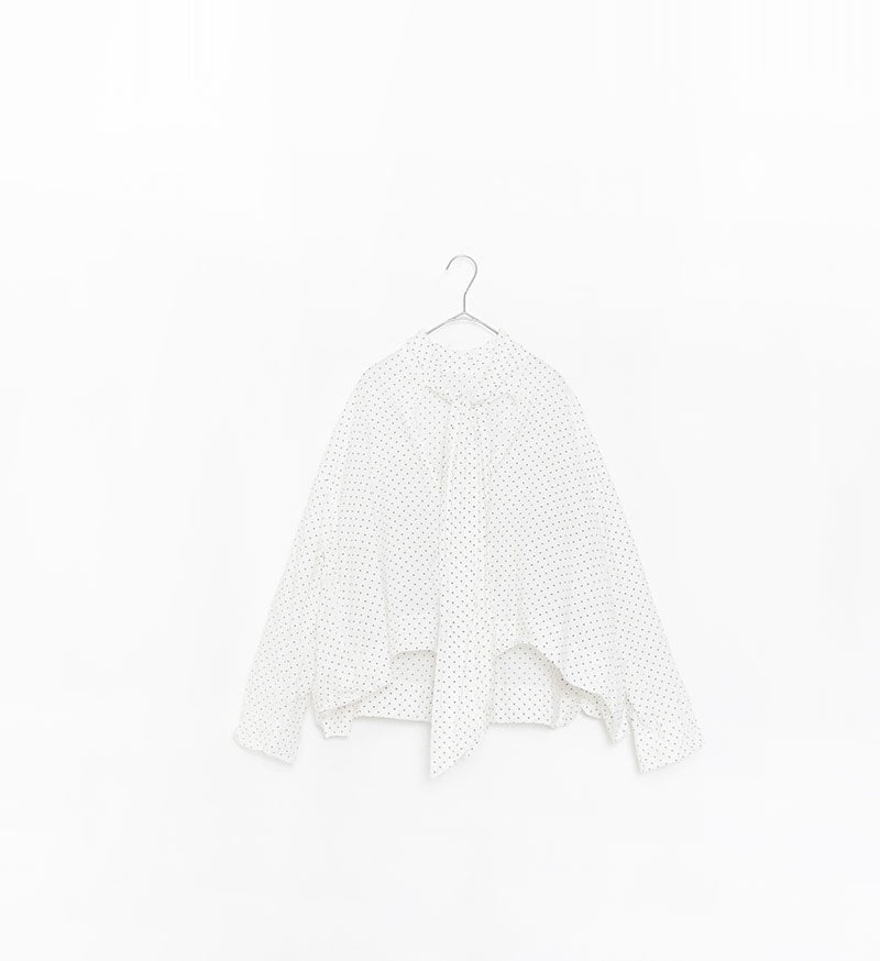 Veritecoeur Polka Dot Blouse - White