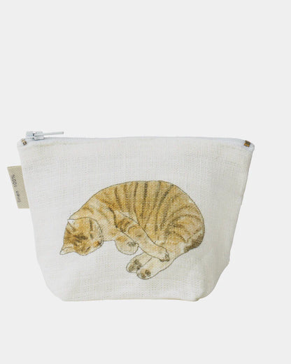 Fog Linen Work x Isabelle Boinot Linen Pouch - Cats