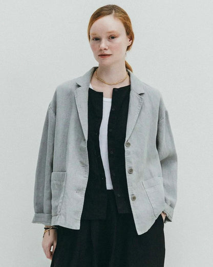 Fog Linen Work Vivian Tayored Jacket - Mouette