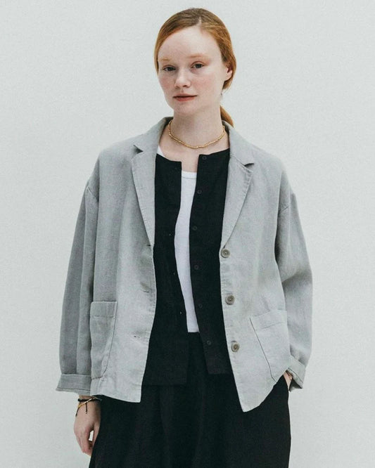 Fog Linen Work Vivian Tayored Jacket - Mouette