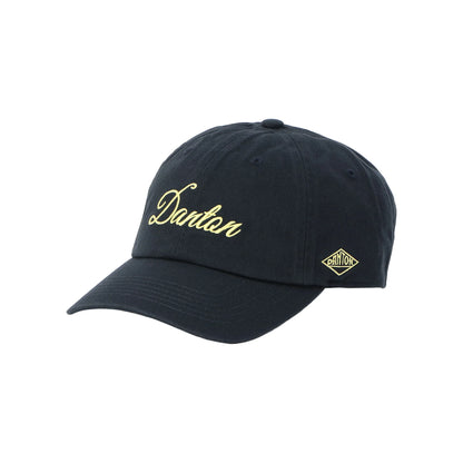 Danton 6 Panel Chino Cloth Baseball Cap - Navy * Yellow Logo