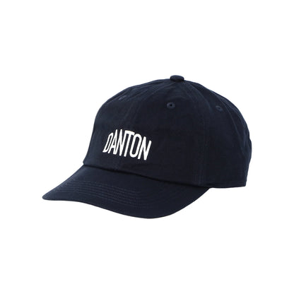 Danton 6-Panel Unisex Cotton Twill Baseball Cap- Black with White Logo