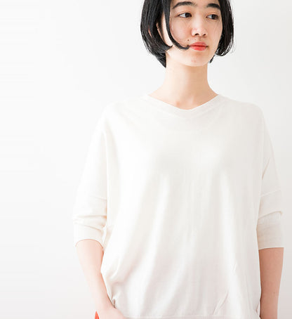 Veritecoeur Cotton-Silk-Cashmere Knit Pullover - White (ST-137)