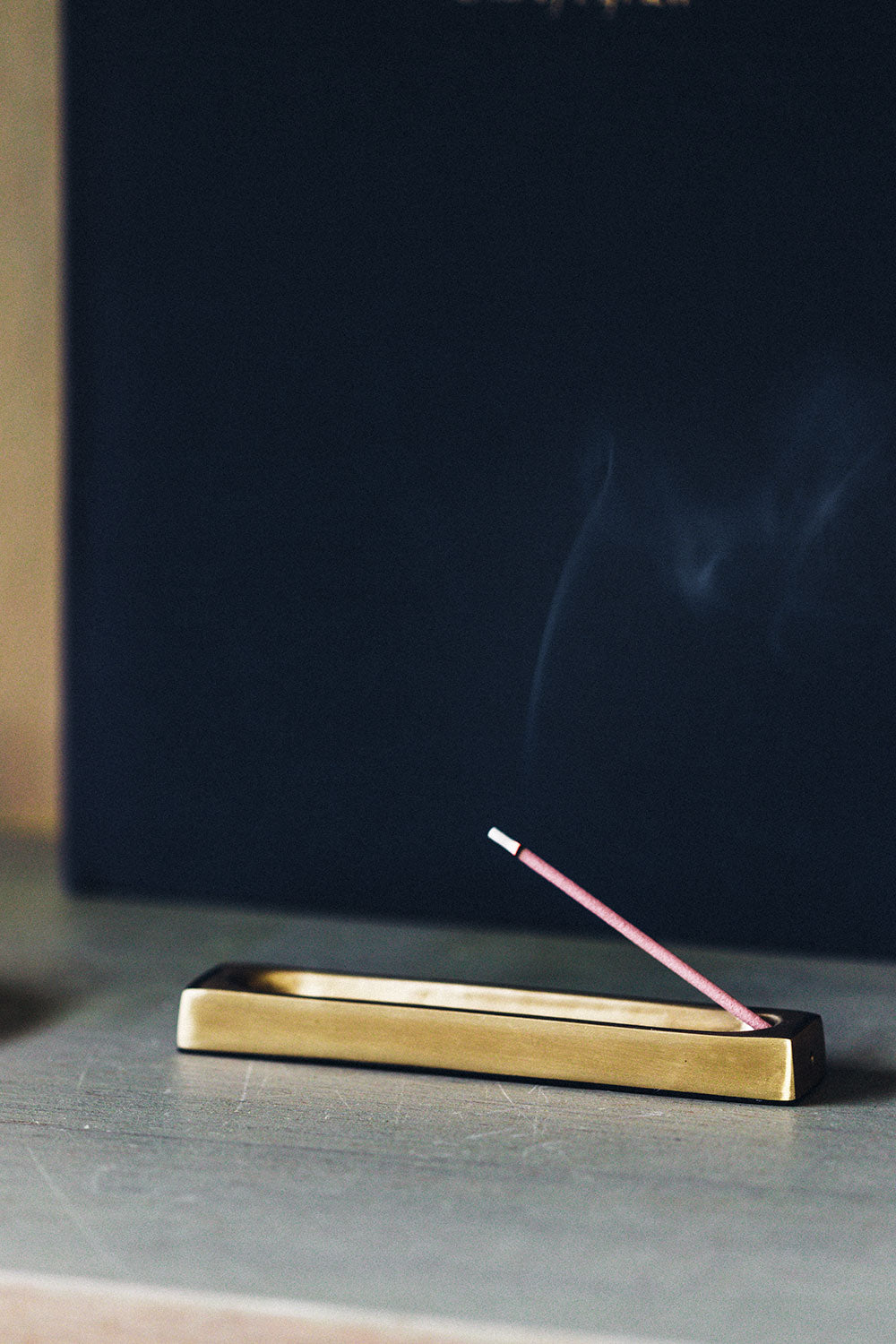 Fog Linen Work Brass Incense Holder- Rectangle