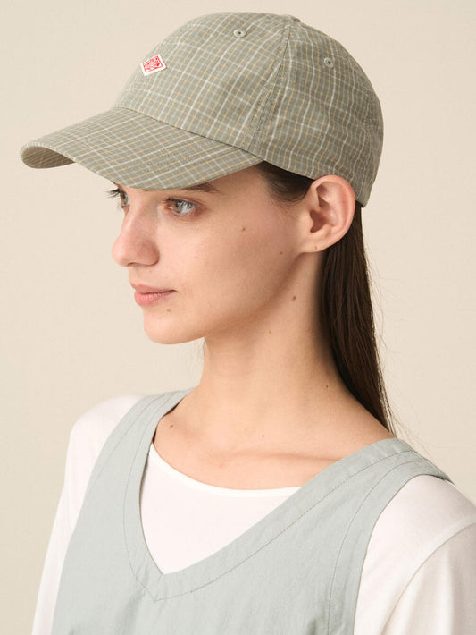 Danton Typewriter 6 Pane Baseball Cap - Green Checks