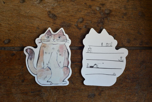 Toraneko Bonbon 40 x Cat Shape Card - Standing Cat