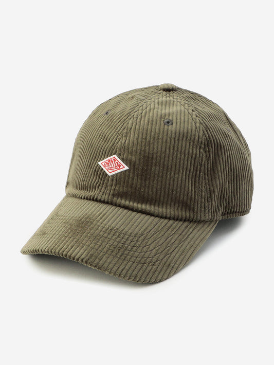 Danton 6-Panel Unisex Corduroy Baseball Cap - Olive