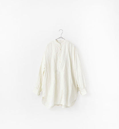 [Arriving Next Monday] Veritecoeur Wool Linen Yoke Shirt - White (One Size Fits All)