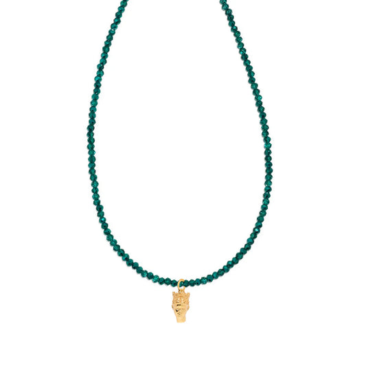 HERMINA ATHENS - Fairy Green Necklace with Tyche mini charm