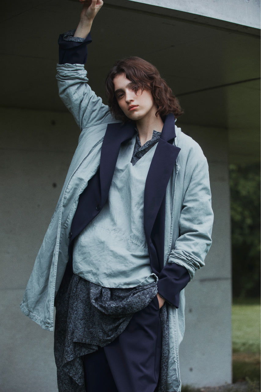 Veritecoeur Washed-out Coat - Sage Grey (VC-2645)