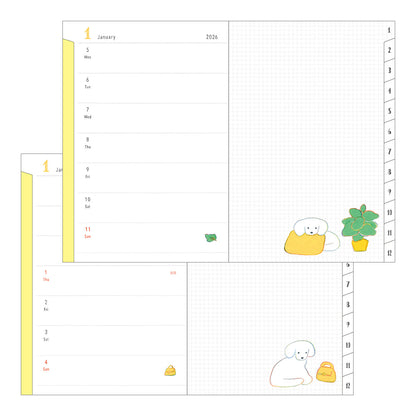Midori 2026 Planner - Dog