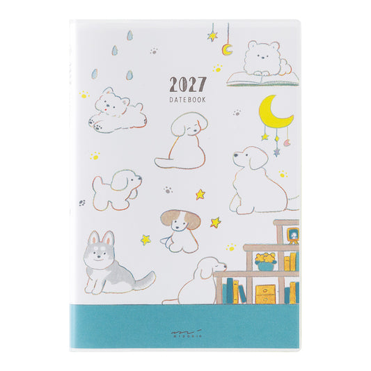 Midori 2027 B6 Pocket Diary - Dog