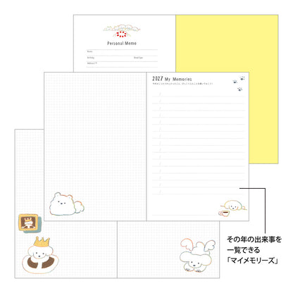 Midori 2027 B6 Pocket Diary - Dog