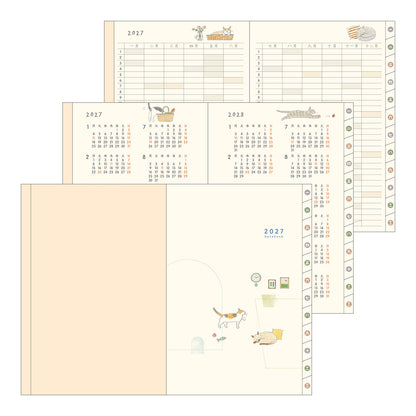 Midori 2027 B6 Pocket Diary - Cat