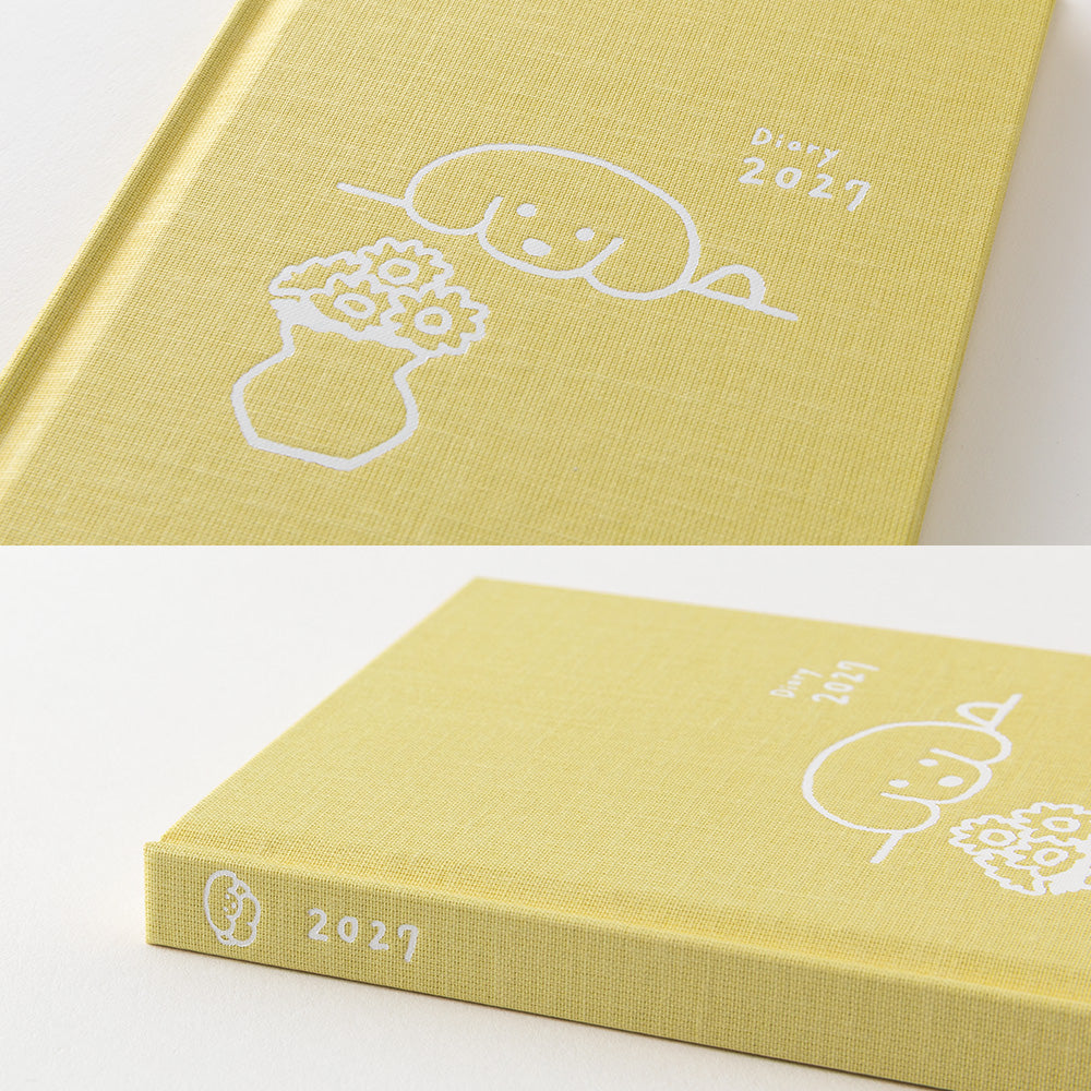 Midori 2027 B6 Book Style Diary - Yellow Dog
