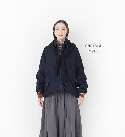 [Arriving Next Monday] Veritecoeur Denim Blouson Jacket - Bleach