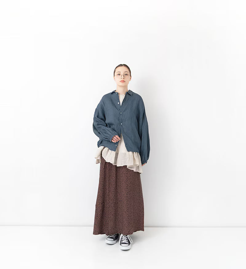 Veritecoeur Ink-dyed Linen Shirt Jacket - Gray