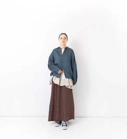 Veritecoeur Ink-dyed Linen Shirt Jacket - Gray