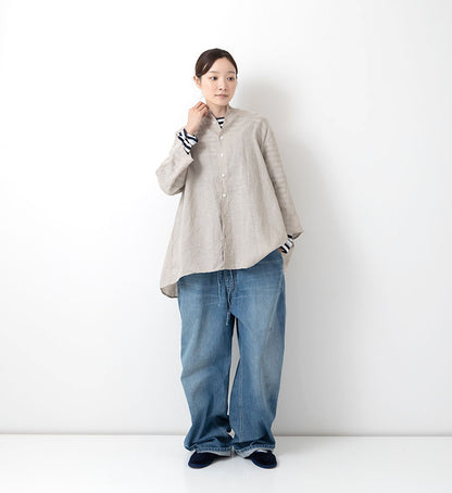 Veritecoeur Linen Gathered Blouse - Kinari (ST-167L)