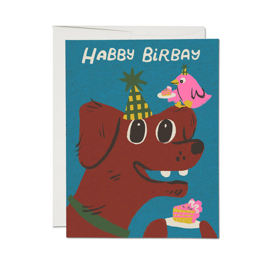 Habby Birbay greeting card