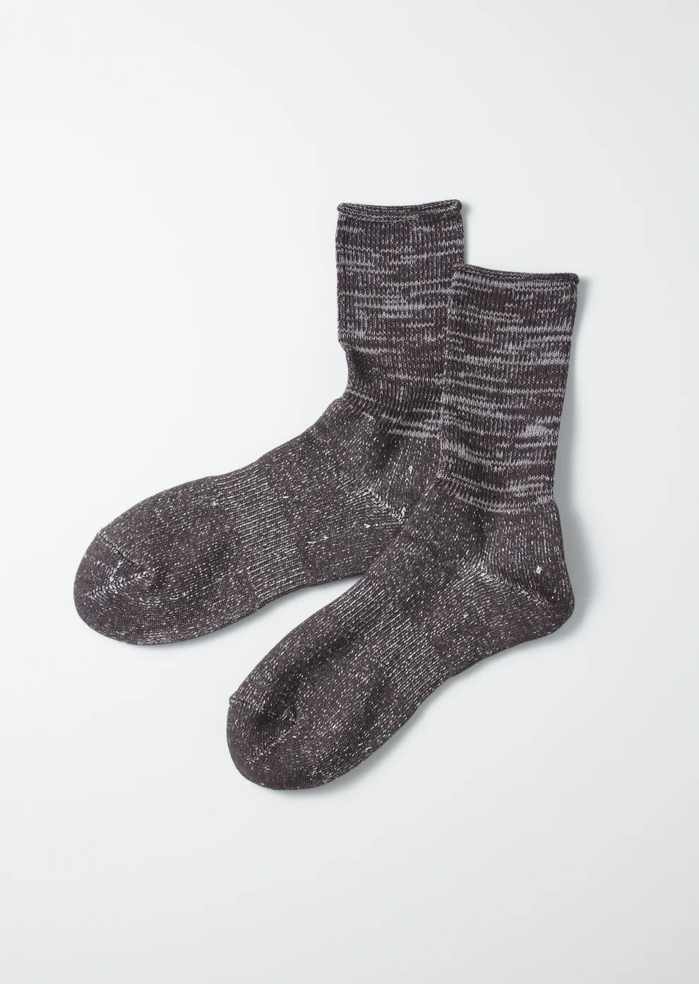 Rototo Washi Pile Crew Socks - Charocal