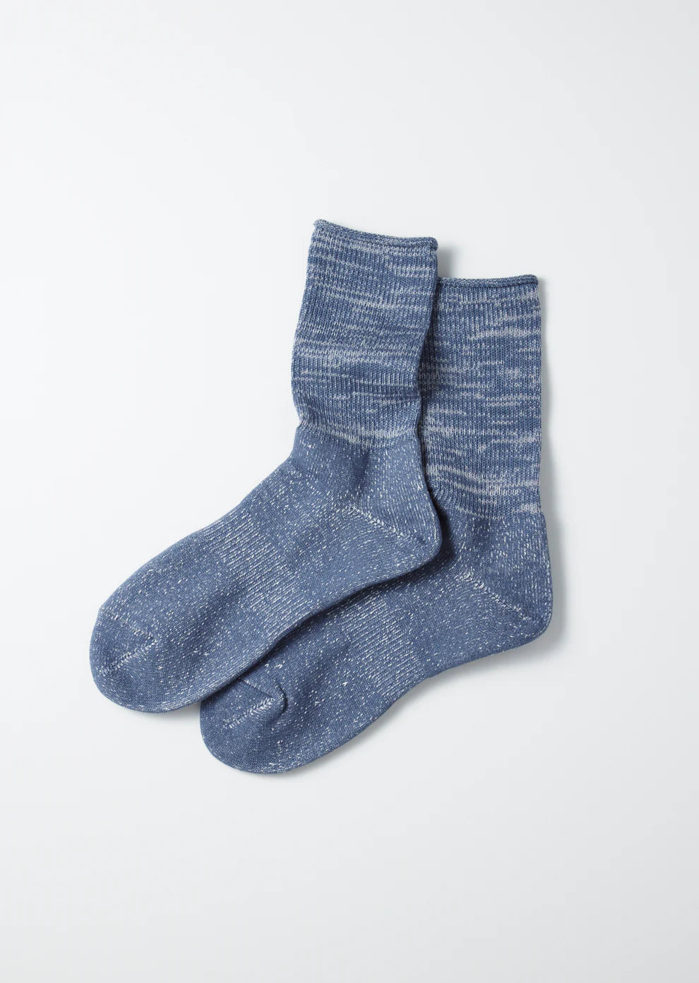 Rototo Washi Pile Crew Socks - Slate Blue