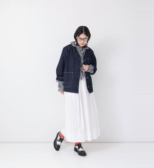 Veritecoeur Denim Collarless Jacket - One Wash