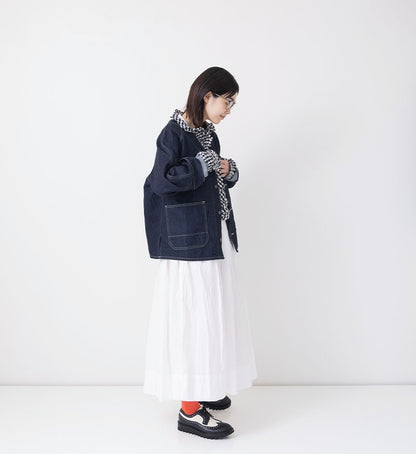 Veritecoeur Denim Collarless Jacket - One Wash