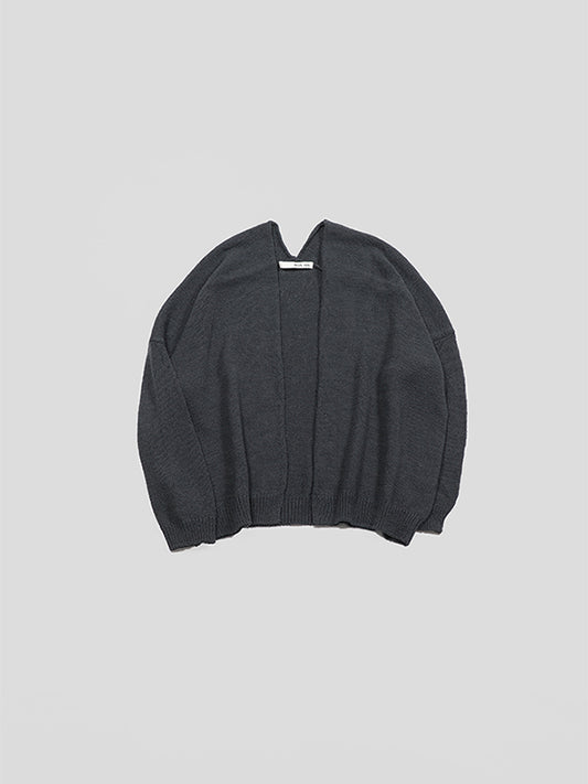 evam eva coil yarn cardigan (stone grey)
