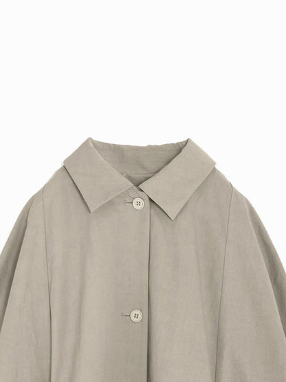 evam eva Cotton/Hemp Short Coat - Sage