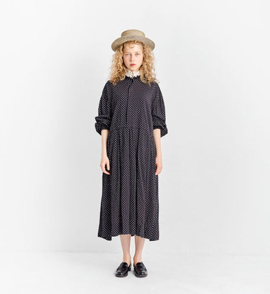 Veritecoeur Polka Dot Dress - Black