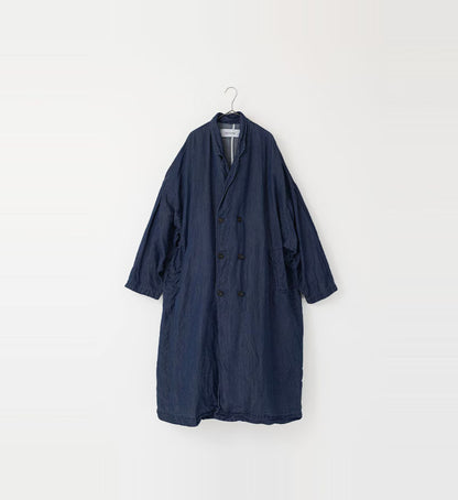 Veritecoeur Double Breasted Coat 2880 B- Indigo Onewash