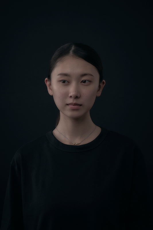 Fog Linen Work - Raabia Necklace - Blue Grey