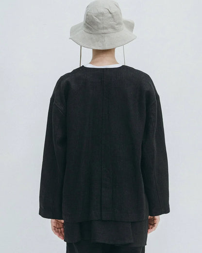 Fog Linen Work Cora Jacket - Black