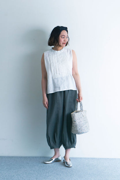 Fog Linen Work Ellen Pants-Acier