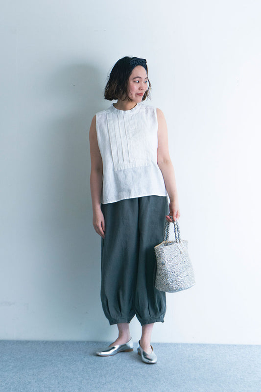Fog Linen Work Ellen Pants-Acier