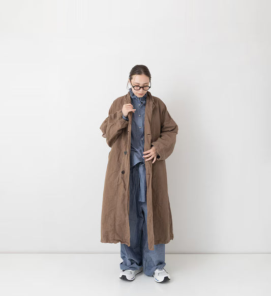 Veritecoeur Double Breasted Coat 2880 A- Khaki Brown