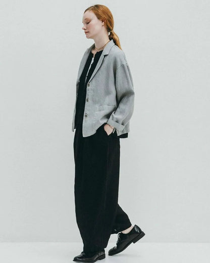 Fog Linen Work Vivian Tayored Jacket - Mouette