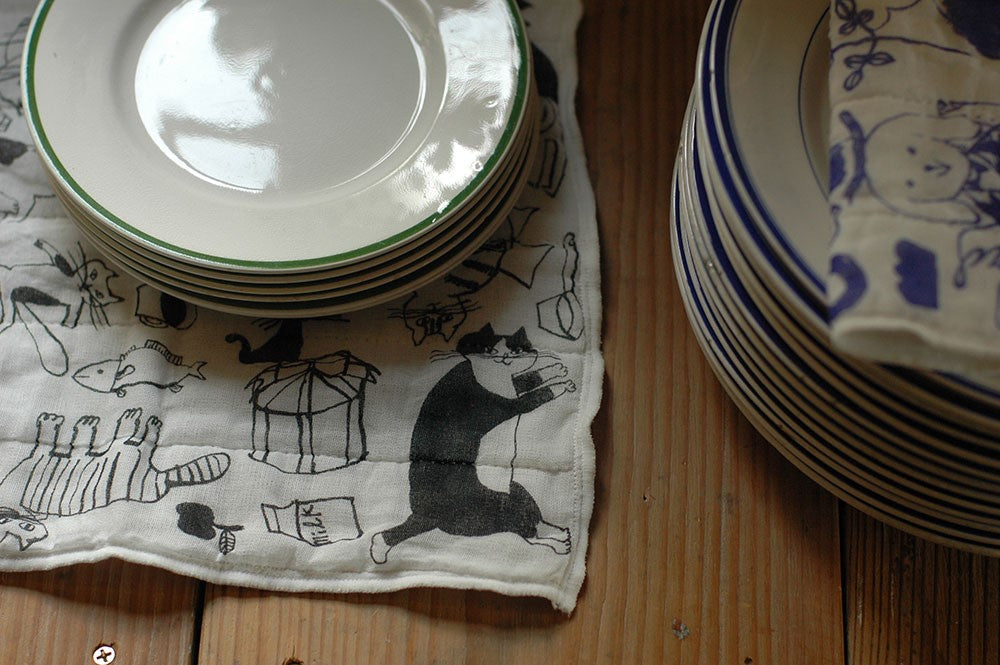 Toraneko Bonbon x Classiky Kitchen Cloth - Cat/Dog (two options)